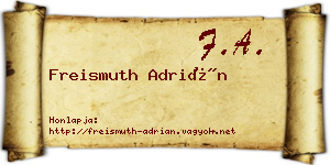 Freismuth Adrián névjegykártya